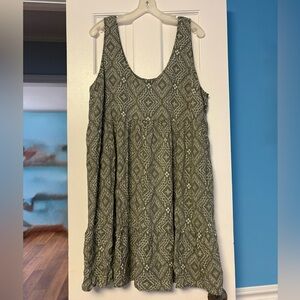 Torrid Green Sleeveless Tank Ruffle Above Knee Dress Size 2